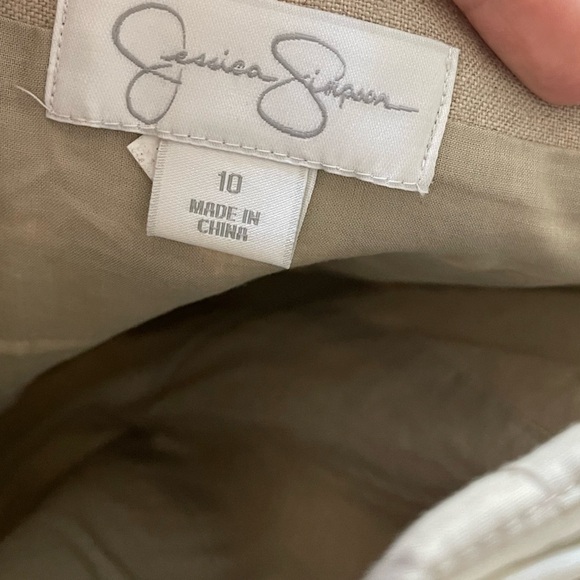 Jessica Simpson|Tan Linen Halter Dress w White Horizontal Stripes, Feminine!••• - Picture 11 of 16